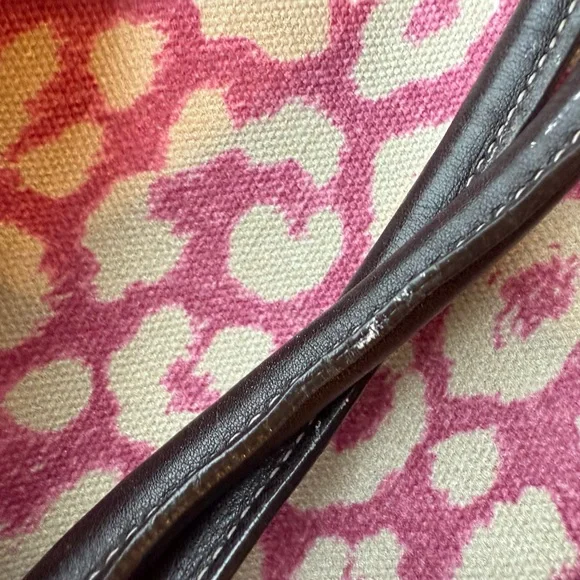 FURLA Pink Leopard Print Canvas Bag - Picture 8 of 8